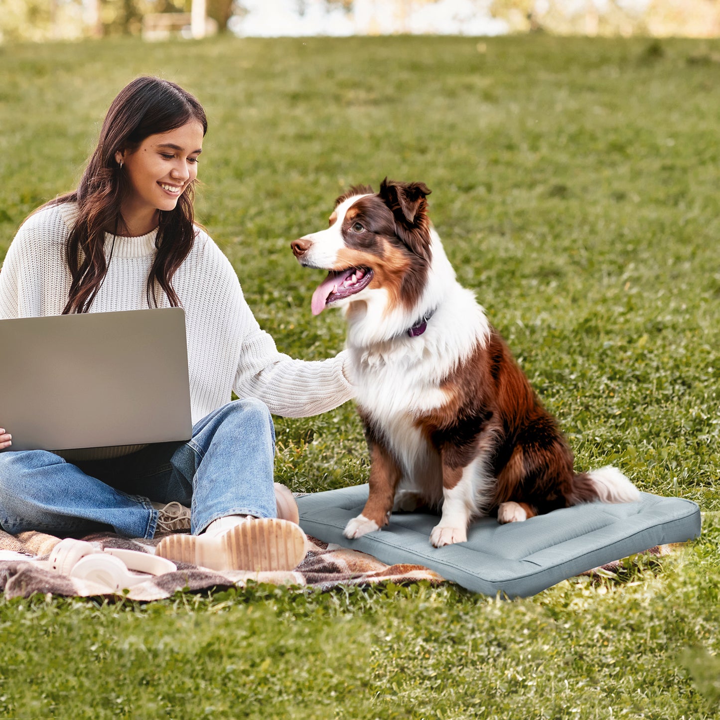 Restology Orthopedic Pet Bed Crate Pad, Waterproof Sleeping Mats For Small Medium Dogs and Cats