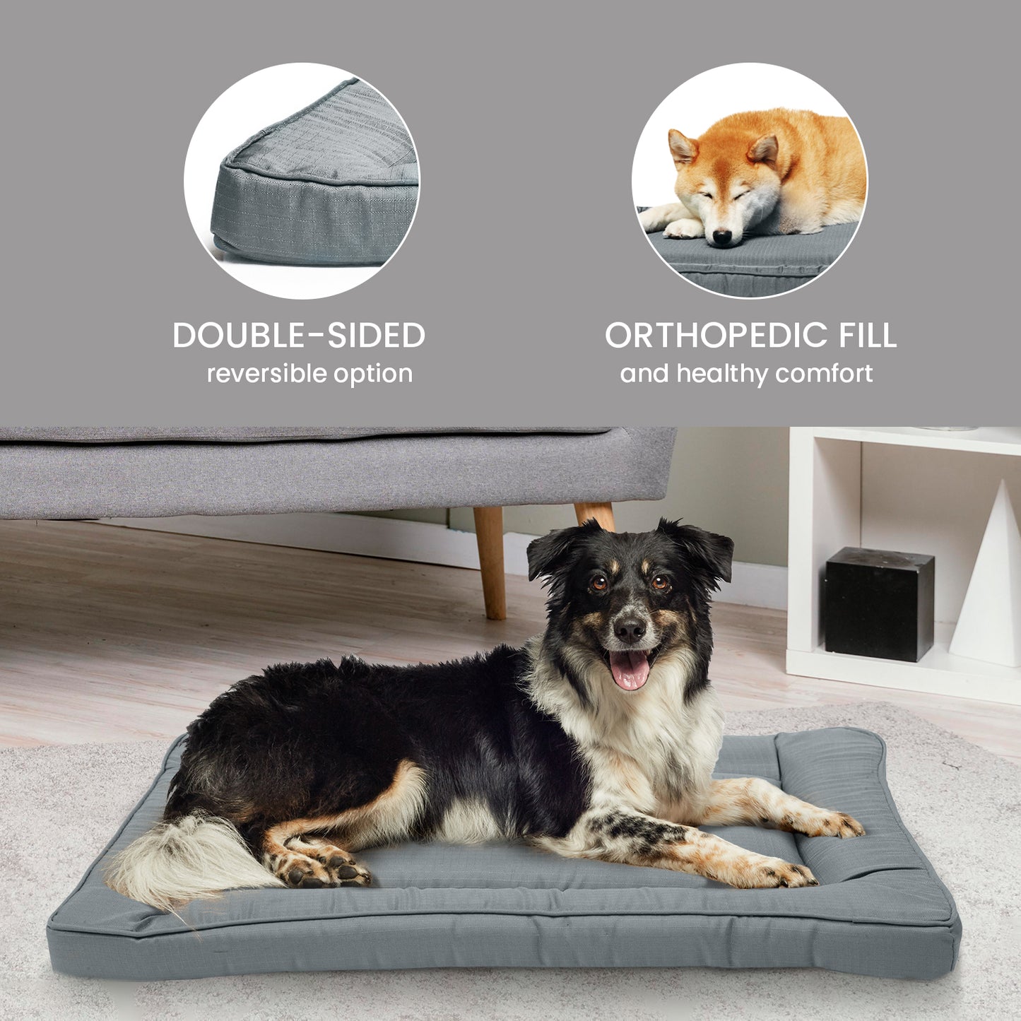 Restology Orthopedic Pet Bed Crate Pad, Waterproof Sleeping Mats For Small Medium Dogs and Cats