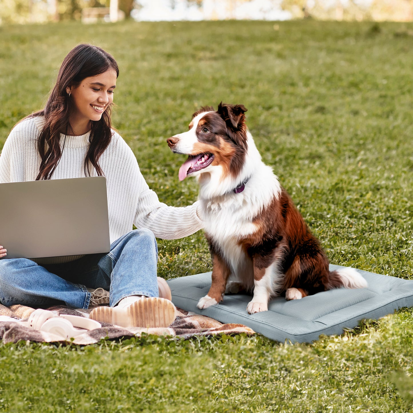 Restology Orthopedic Pet Bed Crate Pad, Waterproof Sleeping Mats For Small Medium Dogs and Cats