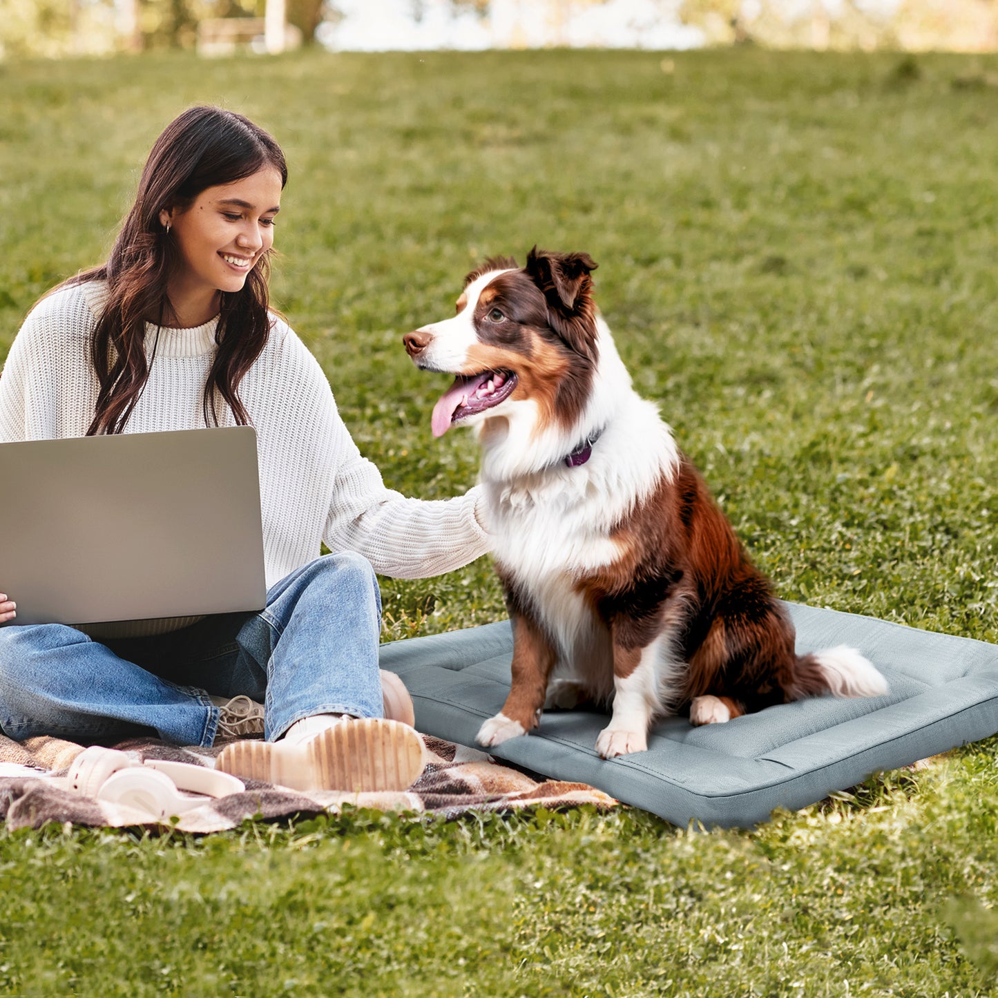Restology Orthopedic Pet Bed Crate Pad, Waterproof Sleeping Mats For Small Medium Dogs and Cats