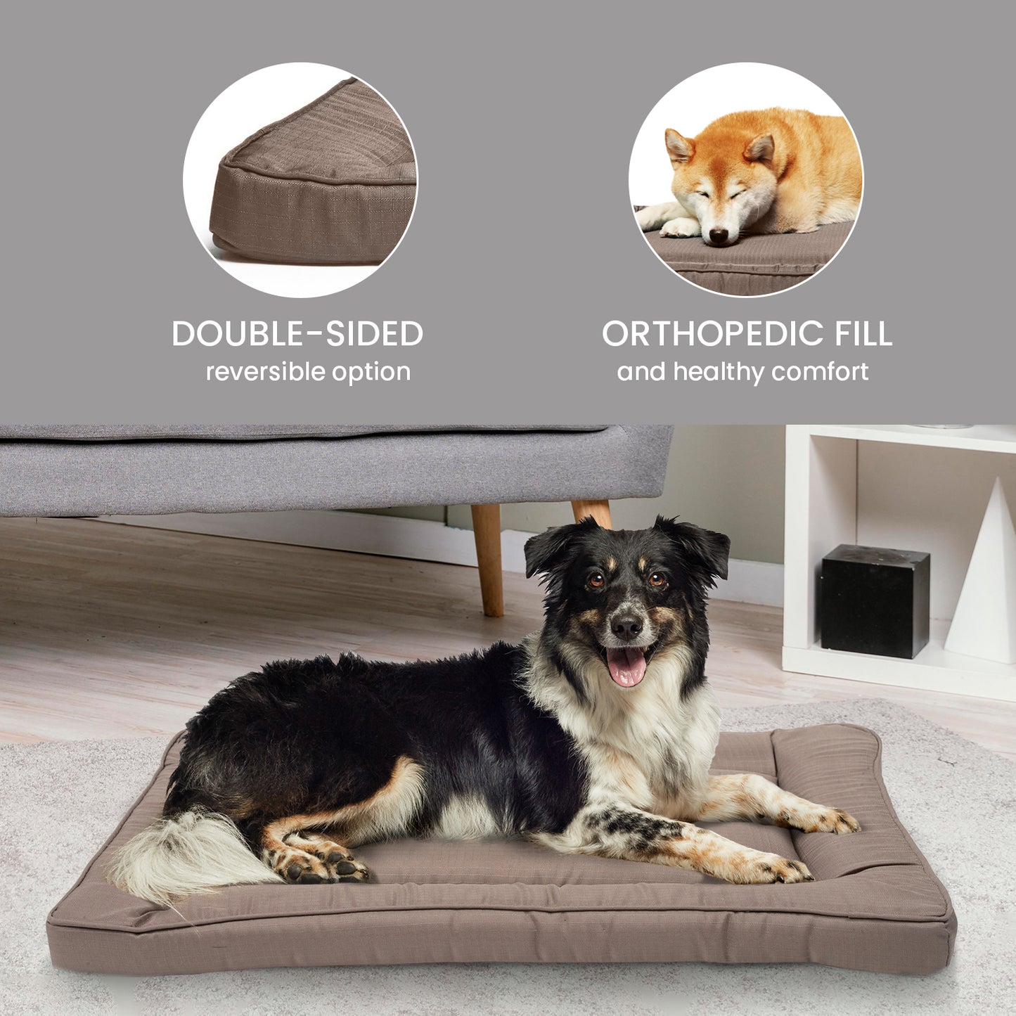 Restology Orthopedic Pet Bed Crate Pad, Waterproof Sleeping Mats For Small Medium Dogs and Cats