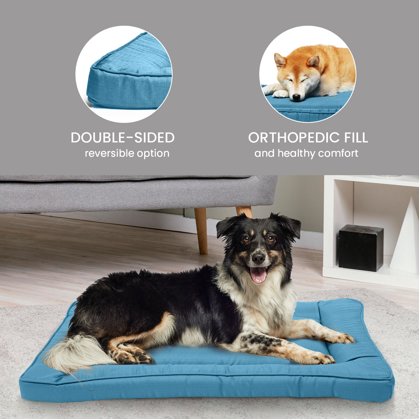 Restology Orthopedic Pet Bed Crate Pad, Waterproof Sleeping Mats For Small Medium Dogs and Cats