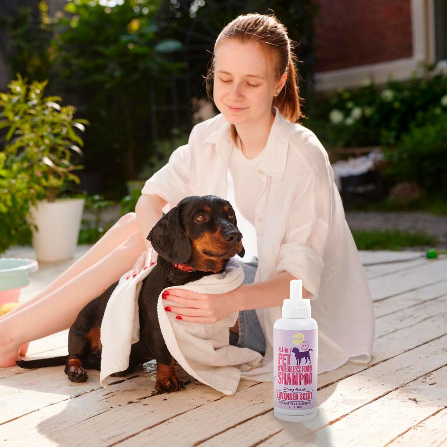 Precious Tails 2-in-1 Calming Waterless Foam Shampoo Cleanser for Pet Grooming, Cleanse, Moisturizes, Detangles, Rinse Free