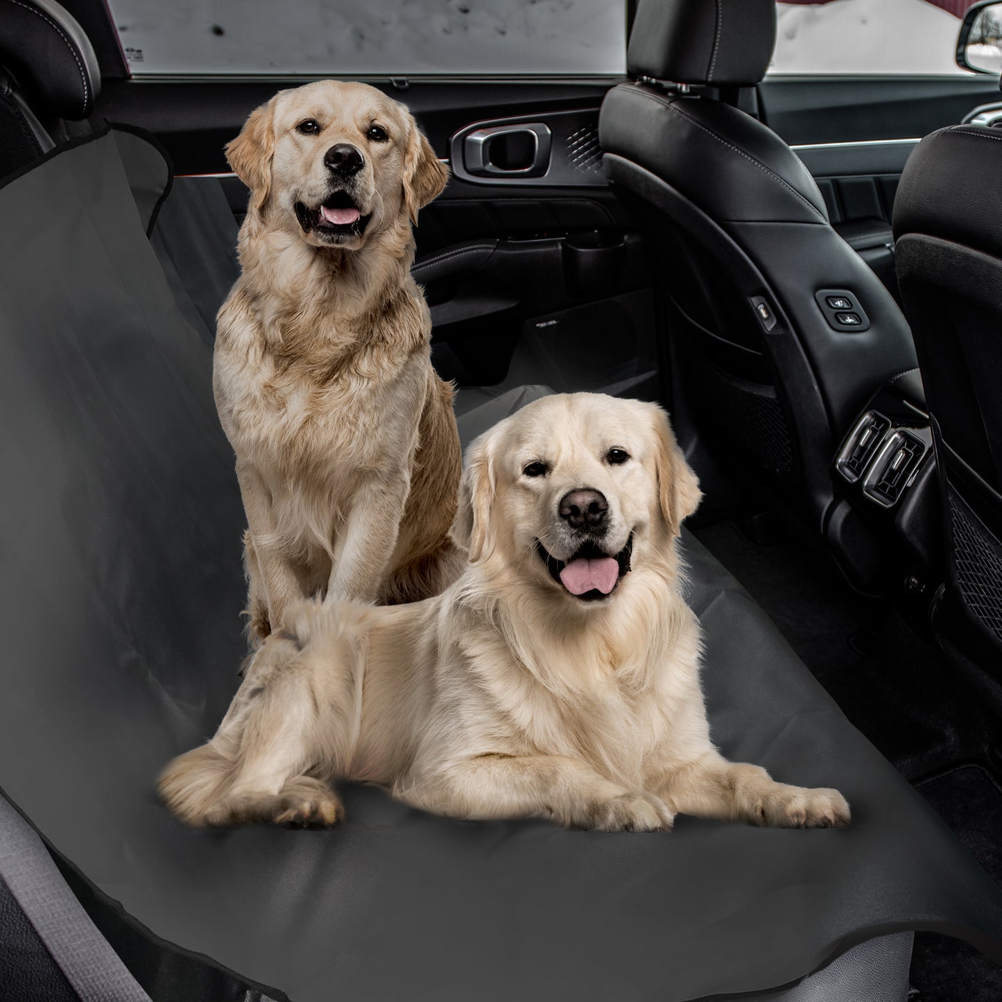 Co-Pilot Waterproof Dog Seat Cover for Back Seat - Pet Car Cover  - Nonslip Bench Protector for Dogs
