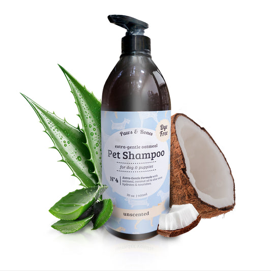 Paws & Bones Anti-Itch Oatmeal Pet Shampoo for Dogs & Puppies – Dye-Free, Soothing & Moisturizing Formula