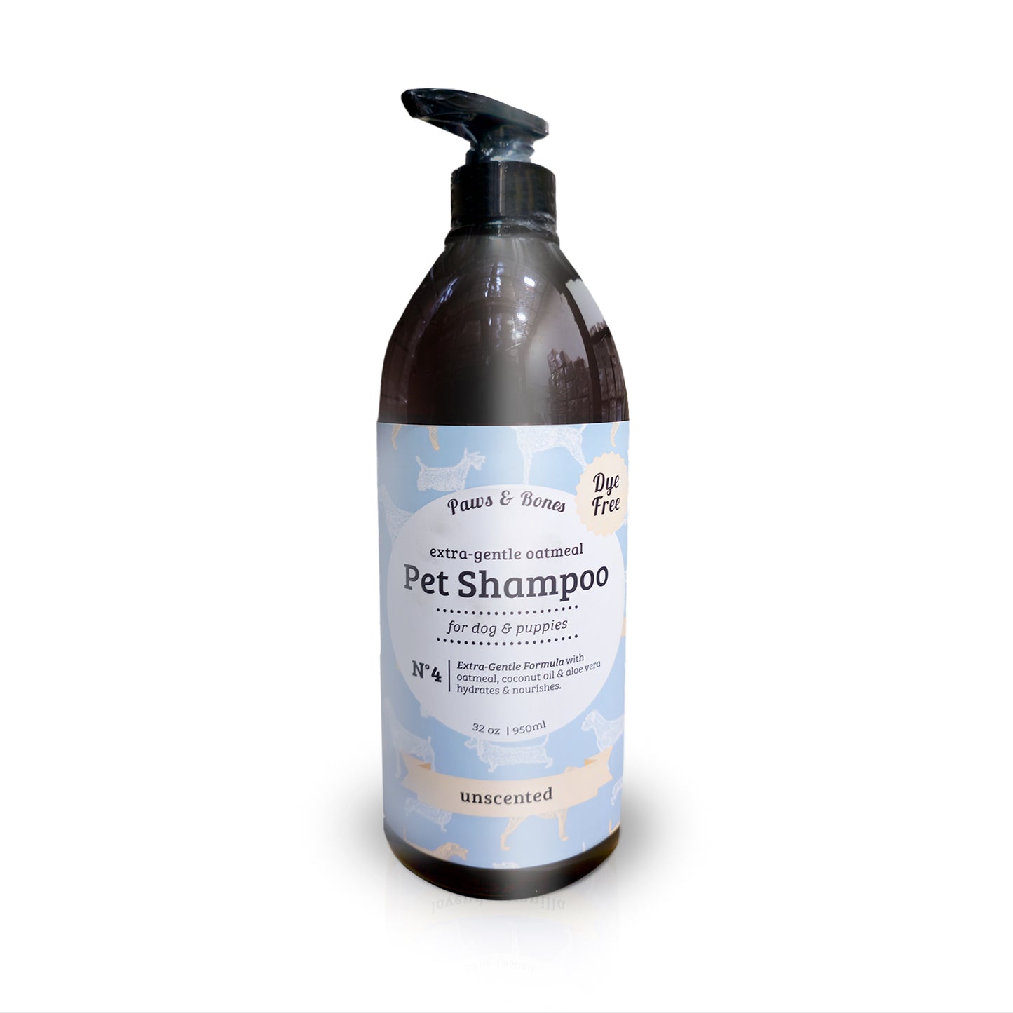 Paws & Bones Anti-Itch Oatmeal Pet Shampoo for Dogs & Puppies – Dye-Free, Soothing & Moisturizing Formula