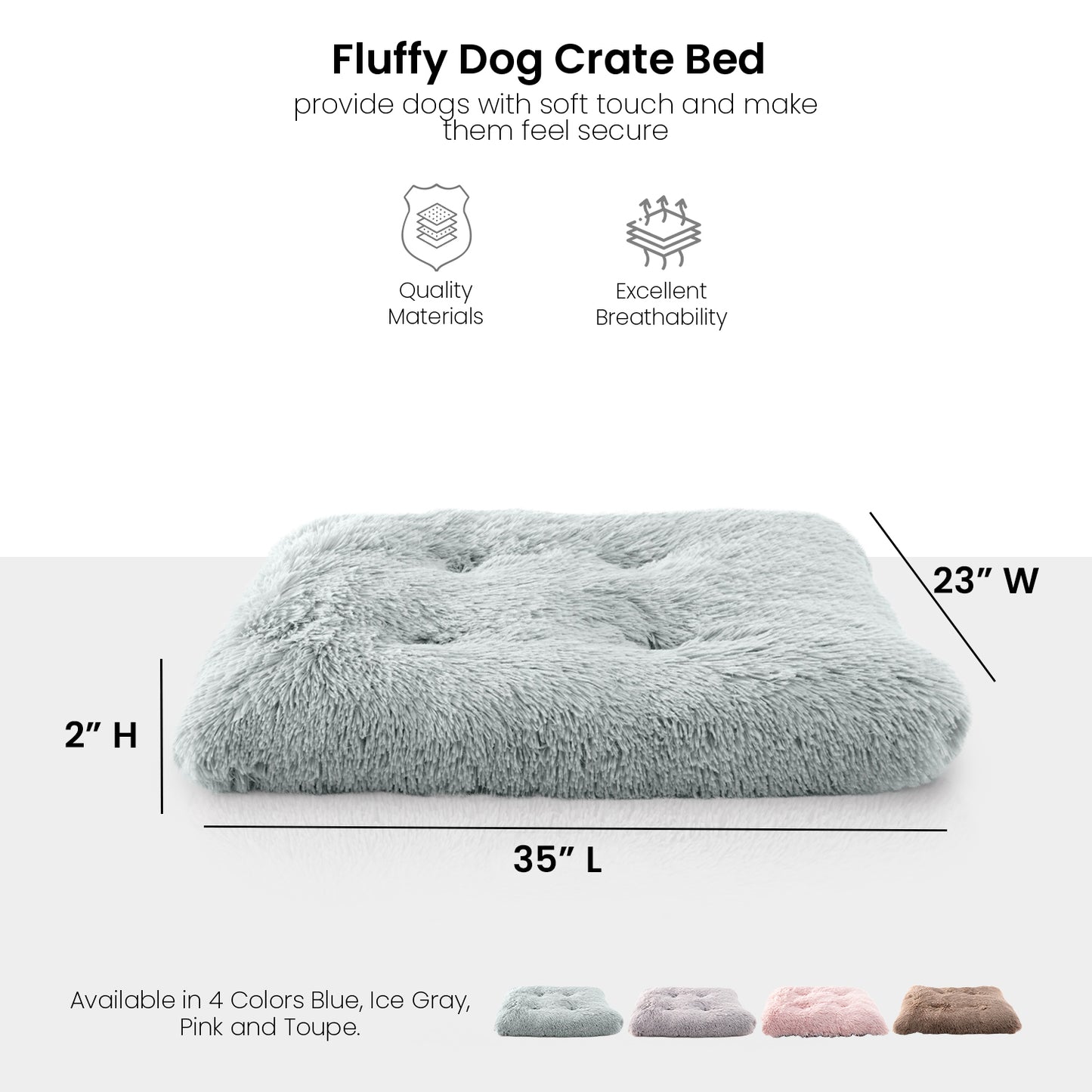 Details Pet Bed Mat, Tufted Plush Eyelash Faux Fur Calming Blanket Carpet Rug Mattress for Cats and Dogs