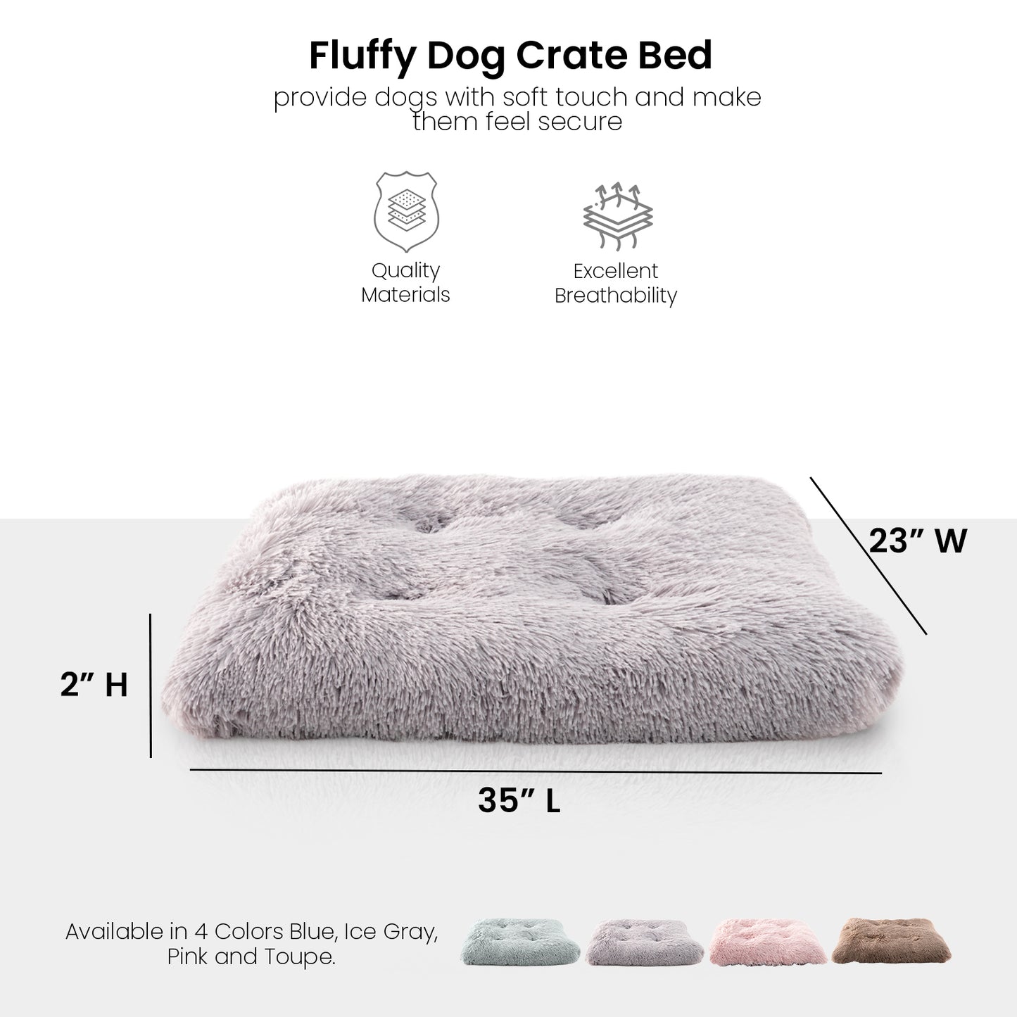 Details Pet Bed Mat, Tufted Plush Eyelash Faux Fur Calming Blanket Carpet Rug Mattress for Cats and Dogs
