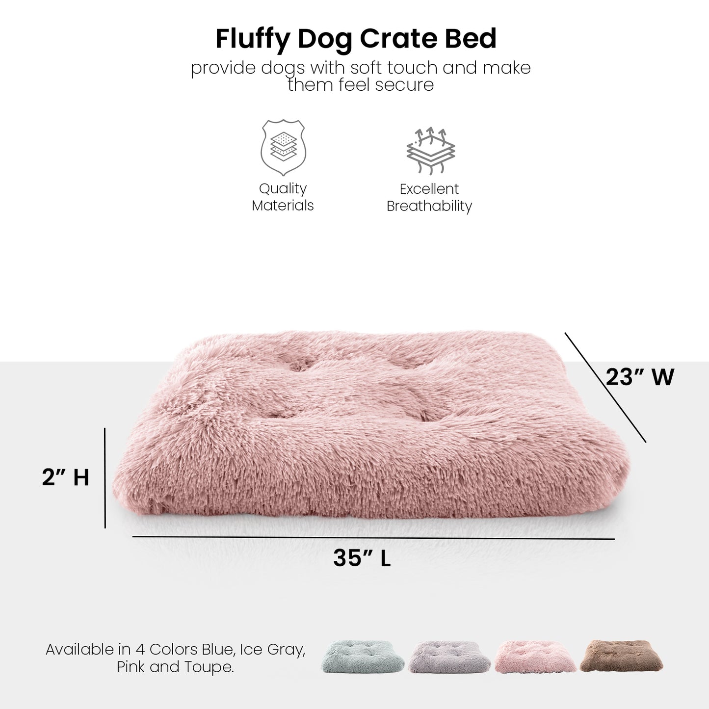 Details Pet Bed Mat, Tufted Plush Eyelash Faux Fur Calming Blanket Carpet Rug Mattress for Cats and Dogs