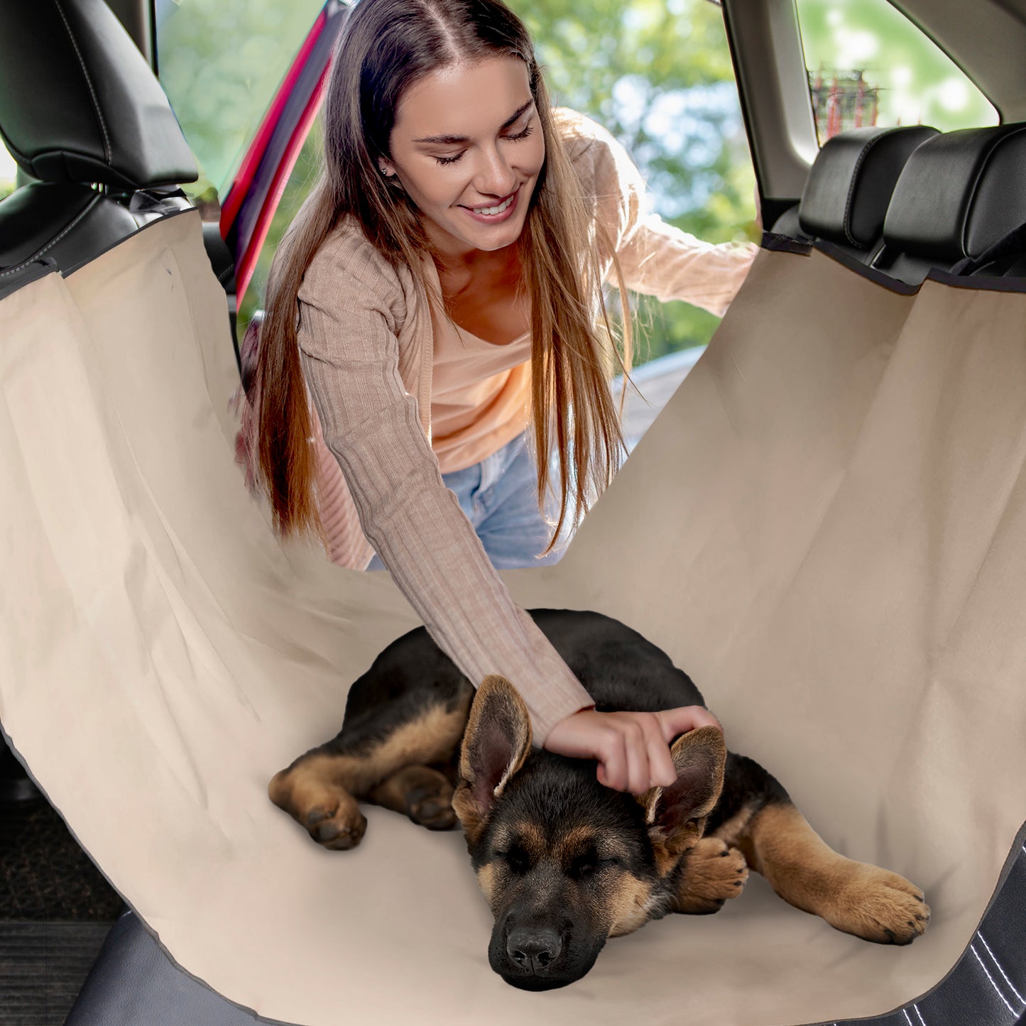 Co-Pilot Dog Car Seat Cover - Pet Hammock for Back Seat, 100% Waterproof, Durable