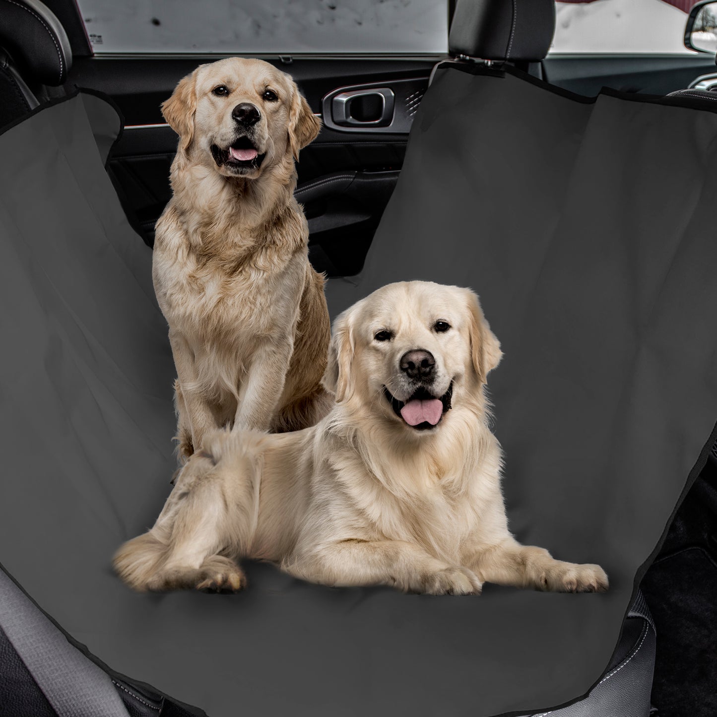 Co-Pilot Dog Car Seat Cover - Pet Hammock for Back Seat, 100% Waterproof, Durable