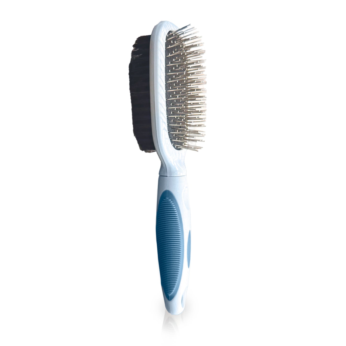 Ocean Plastic by PT Double-Sided Oval Grooming Brush, Eco-Friendly Pet Brush for Dogs and Cats