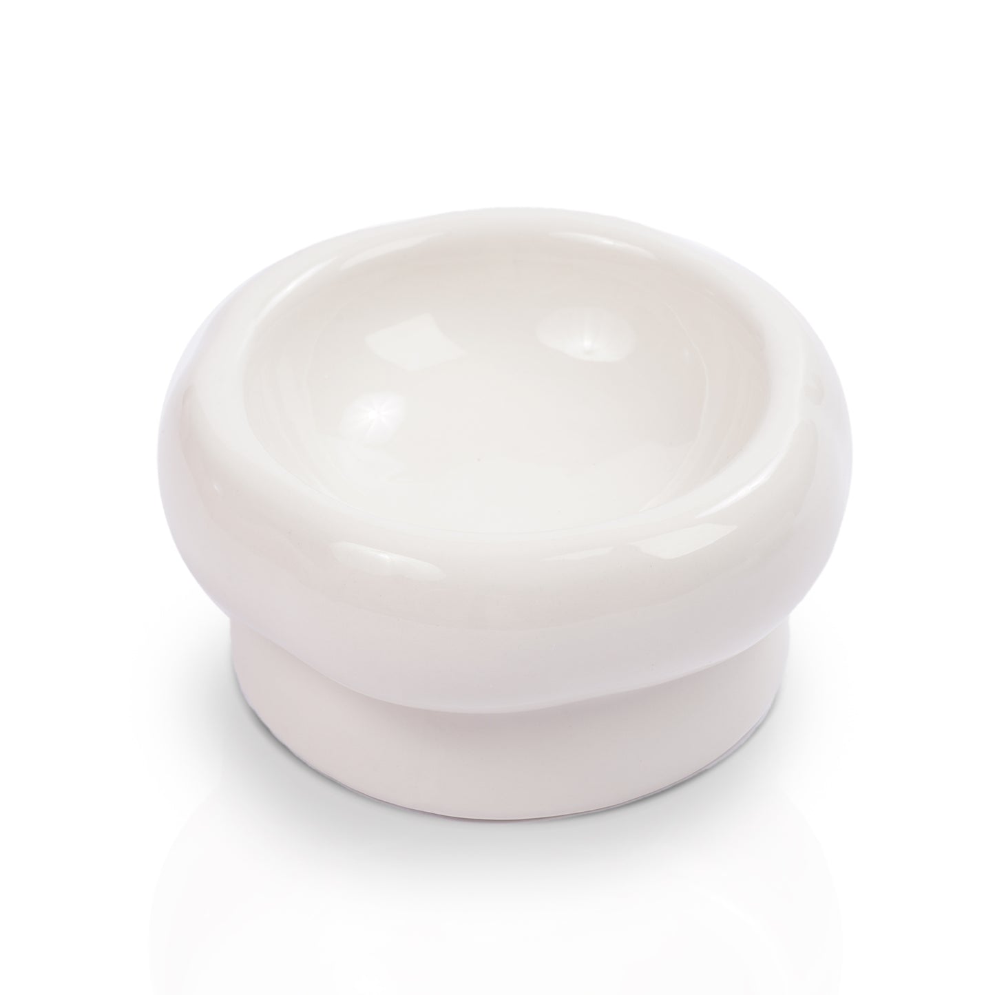 P.T. Supply Co. Abstract Bubble Shaped Stoneware Elevated Pet Bowl, Raised Ceramic Food & Water Dish for Dogs and Cats