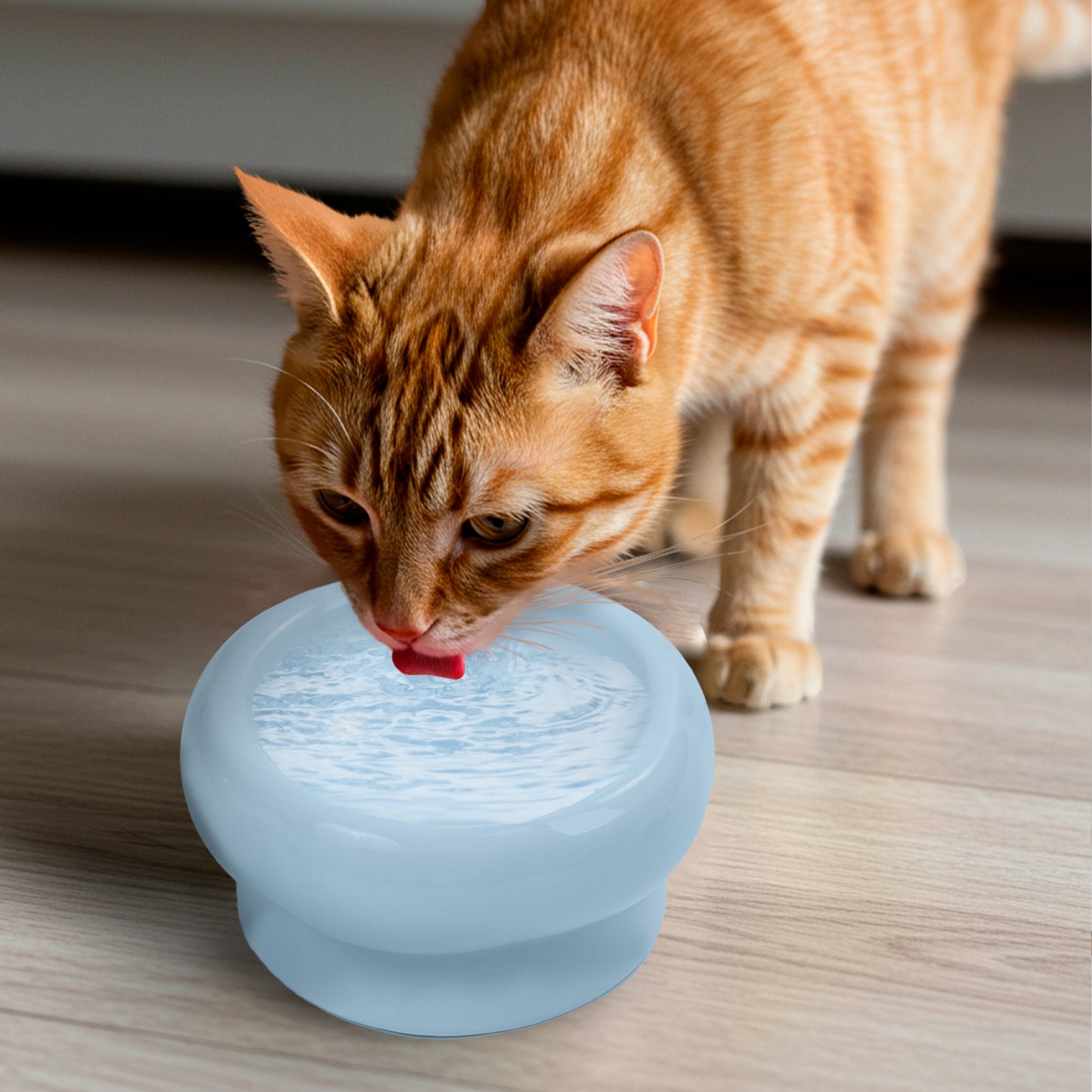 P.T. Supply Co. Abstract Bubble Shaped Stoneware Elevated Pet Bowl, Raised Ceramic Food & Water Dish for Dogs and Cats