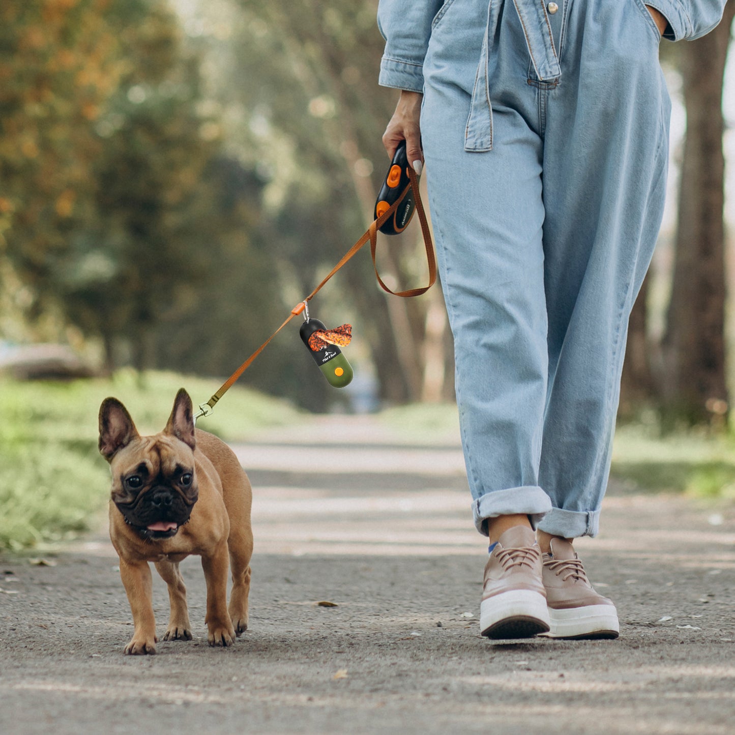 Pilot & Scout Flash N Bag Dog Poop Bags with LED Light Dispenser, Convenient Waste Bags for Night Walks