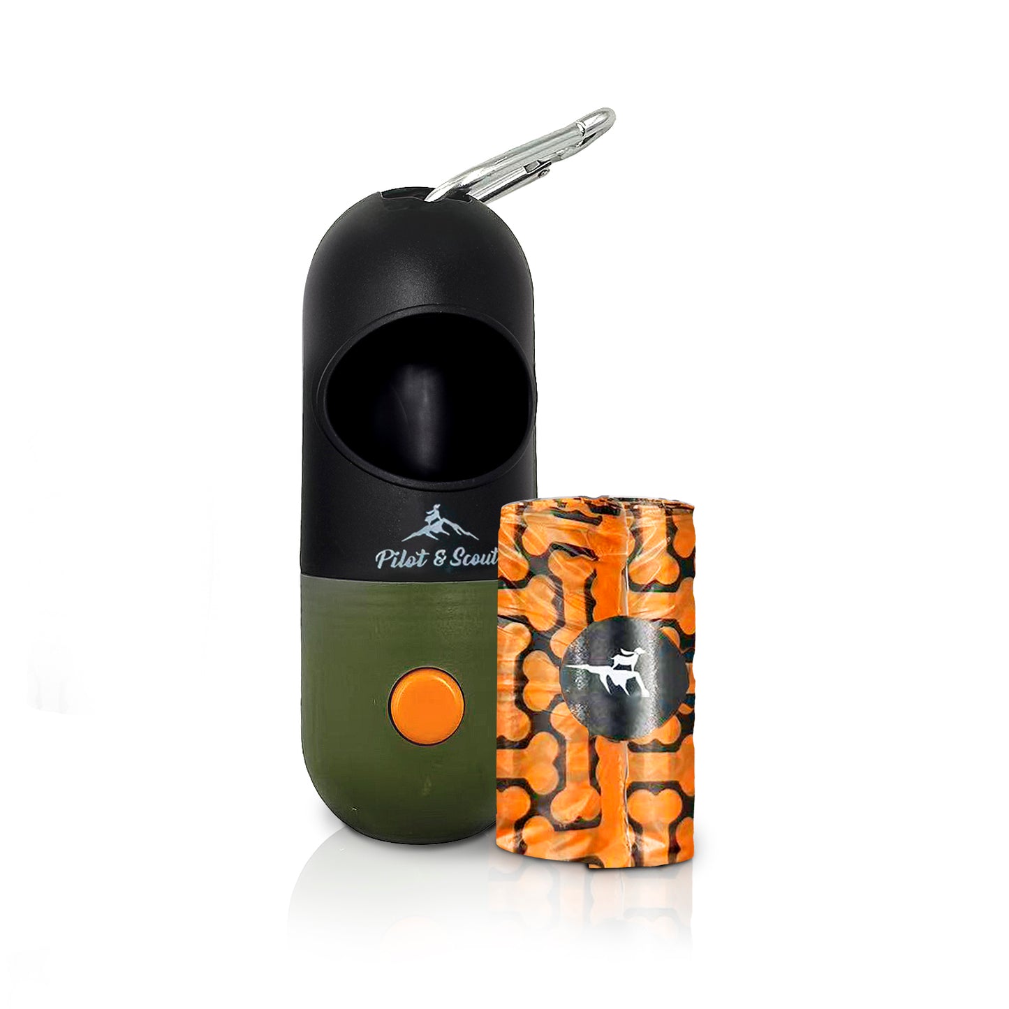 Pilot & Scout Flash N Bag Dog Poop Bags with LED Light Dispenser, Convenient Waste Bags for Night Walks