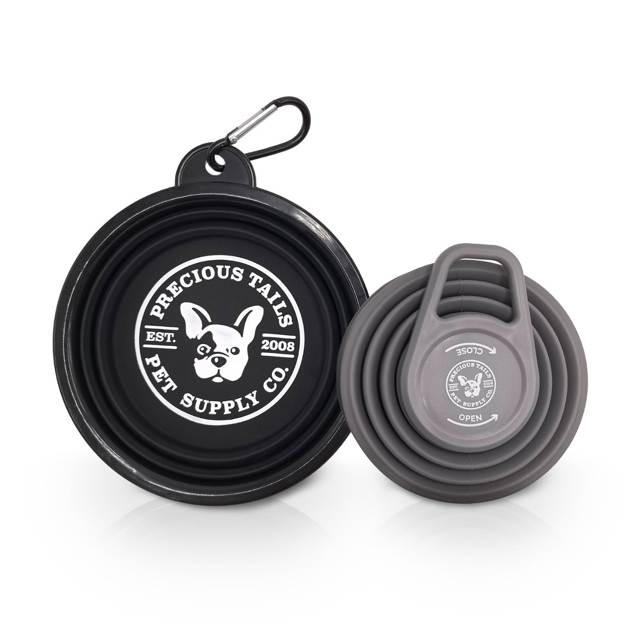 P.T. Supply Co. Feed N Sip 2-in-1 Collapsible Dog Bowl and Water Bottle, Portable Pet Feeding Solution for Travel