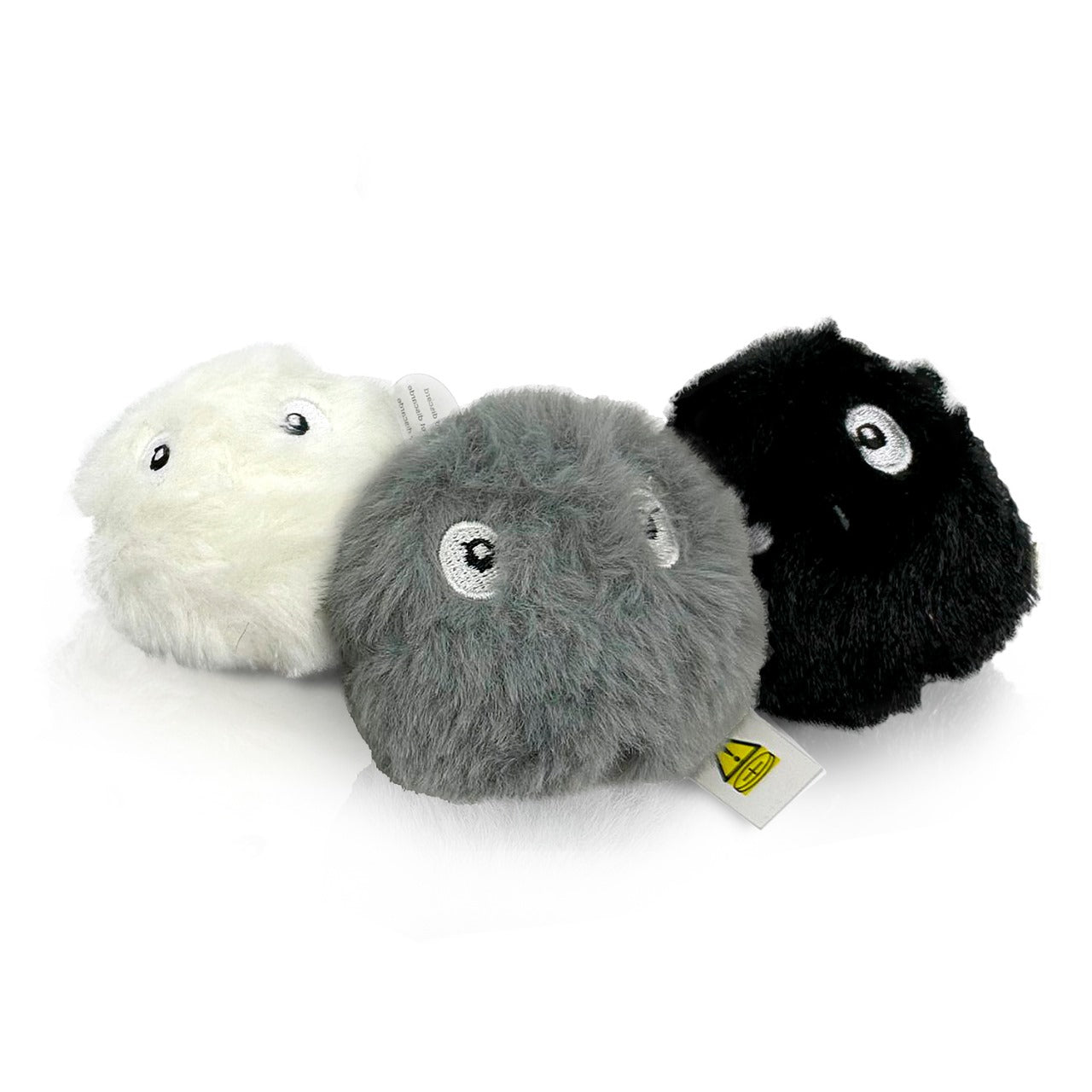P.T. Supply Co. Chirp N Play Fluffy Kitty Balls, Interactive Cat Toy 3-Pack with Sound