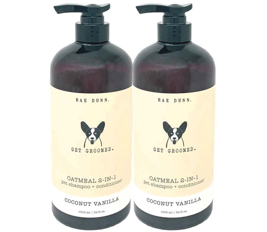 Rae Dunn 2-Pack Oatmeal 2-IN-1 Pet Shampoo and Conditioner