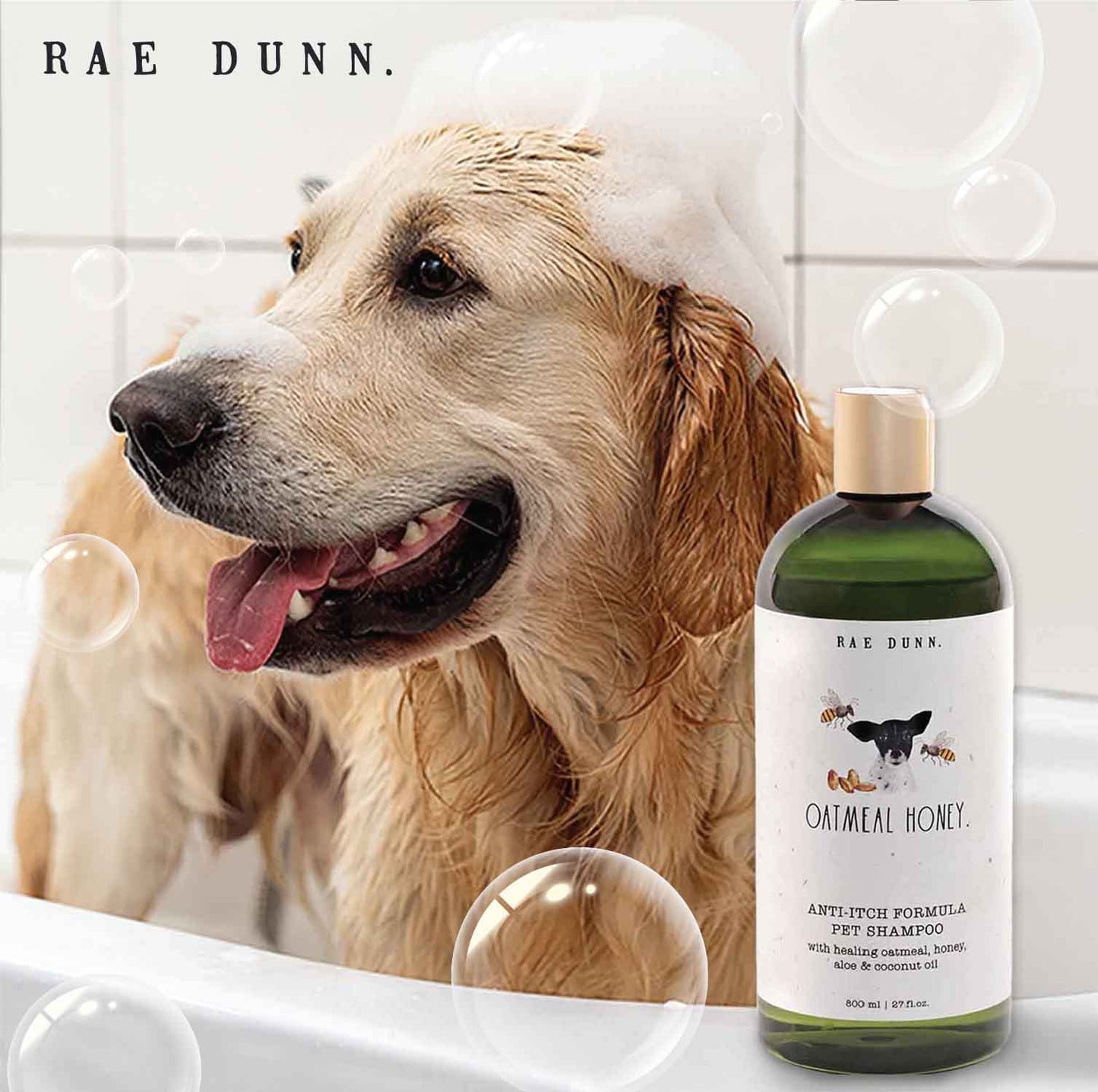 Rae Dunn 2-Pack Pet Shampoo with Aloe & Coconut Oil, 800ml