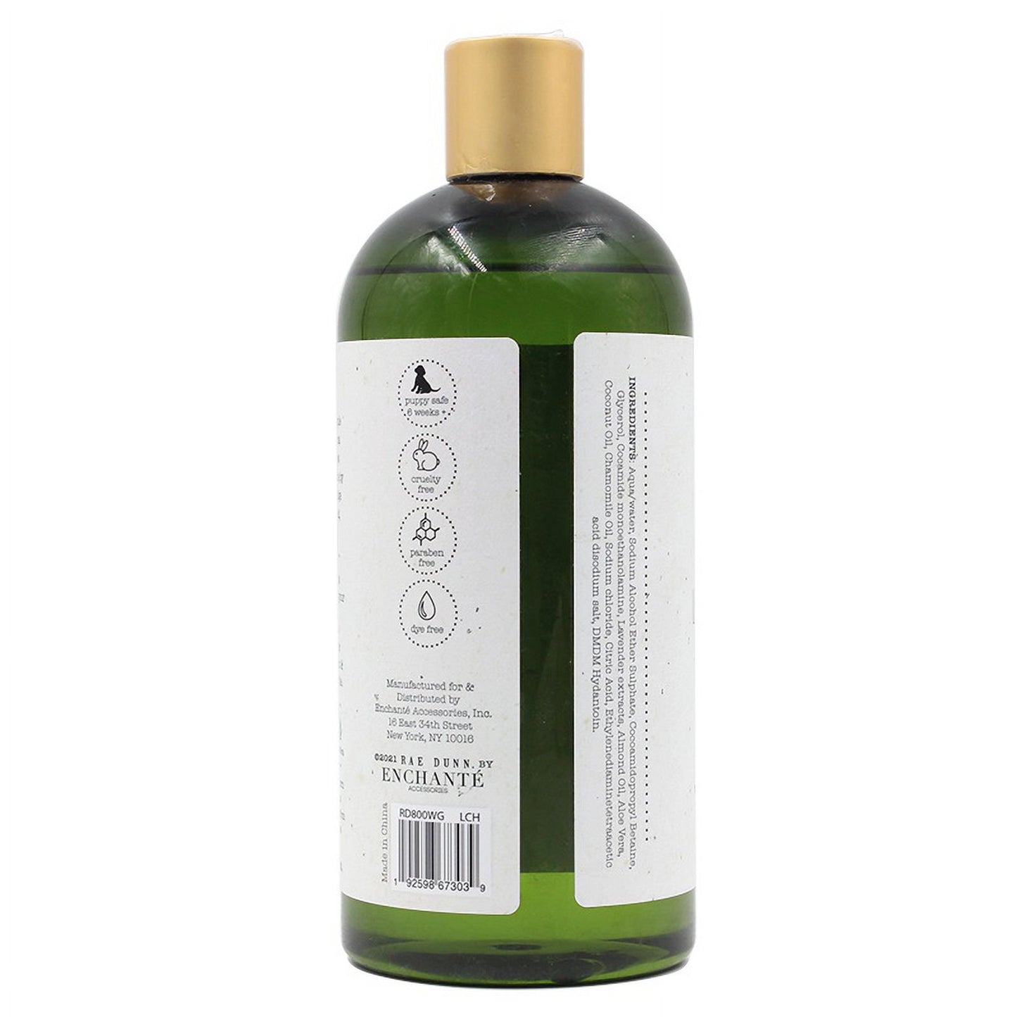 Rae Dunn 2-Pack Calming Formula Pet Shampoo with Aloe, Almond & Coconut Oil, Lavender Chamomile, 800ml